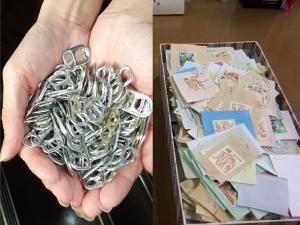プルタブと使用済み切手